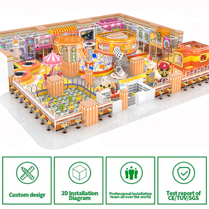 Systèmes complets d'aires de jeux intérieures avec éclairage et effets sonores Centres de jeu à thème avec espace forestier et thèmes Macaron - Product Image 6