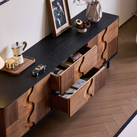 Mueble de TV Moderno de Lujo, Diseño de Última Generación, Hecho a Medida, de Madera, para Sala de Estar, Estilo Mid-Century