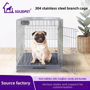 <span class=keywords><strong>Jaula</strong></span> de alambre plegable y transpirable de acero inoxidable 304 Solidpet de 1.5 pies con base de tablero encolado <span class=keywords><strong>para</strong></span> perros pequeños/mini - Multiusos <span class=keywords><strong>para</strong></span> todas las estaciones - Product Image 2