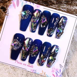 Diamants brillants, clips à <span class=keywords><strong>ongles</strong></span> de luxe, 3D, cercueil épais, presse sur les <span class=keywords><strong>ongles</strong></span> - Product Image 2