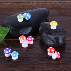 Nuovo Kawaii Fairy Garden Mini Fungo Resina Flatback Cabochon In Miniatura Fungo Figure Con Rotondo Vaso Da Giardino Ornament Decor - Product Image 2