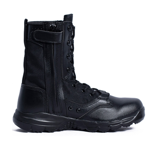 Bottes tactiques DF22 en cuir noir respirantes pour l'extérieur toutes saisons à lacets montantes - Product Image 3