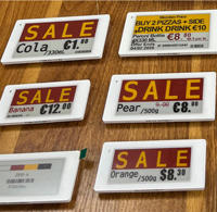 Kit de Etiquetas de Precio Digitales de 2.9 Pulgadas, 2.4G, ESL, Etiqueta Electrónica para Estantes, Pantalla de Tinta Electrónica, Paletas de Liquidación, Sistema EAS para Almacenes 5-7