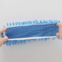 Chaussons de vadrouille à poussière en microfibre douce couvre-chaussures lavables pour le nettoyage des sols