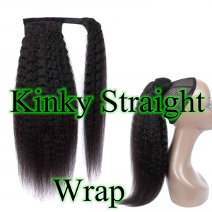 Cola de Caballo con Cordón Ajustable, Cabello Humano Remy, Extensiones de Cabello Indio, Cola de Caballo Envolvente para Afroamericanas - Product Image 3