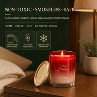 Bougie parfumée en cire de soja dans un bocal en verre à dégradé personnalisé, étiquettes Joyeux Noël Anniversaire Mariage, sans fumée, OEM ODM, cadeau, vente en gros