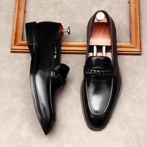 Chaussures Oxford pour hommes de style personnalisé haut de gamme en cuir véritable brodé à bout pointu antidérapantes et élégantes - Product Image 3