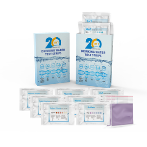 <span class=keywords><strong>Kit</strong></span> d'analyse <span class=keywords><strong>de</strong></span> <span class=keywords><strong>l</strong></span>'<span class=keywords><strong>eau</strong></span> multi-paramètres 20-en-1 pour <span class=keywords><strong>eau</strong></span> potable, aquariums, piscines, bactéries, cuivre, plus - Matériel PET, 2 ans - Product Image 6