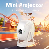 Projecteur portable résistant à la poussière avec moteur optique scellé, projecteur LCD type grande roue pour cinéma maison, films en extérieur et jeux vidéo