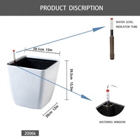 Pot bunga dicat besar dengan kombinasi beberapa warna pot bunga penyerap diri kustom modern dan Massal