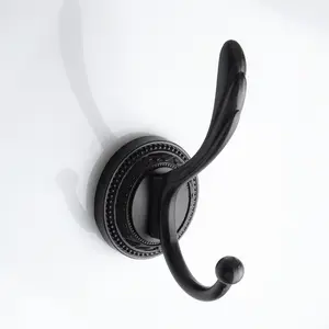 Оптовая цена, черный настенный круглый крючок, дизайнерская вешалка для одежды