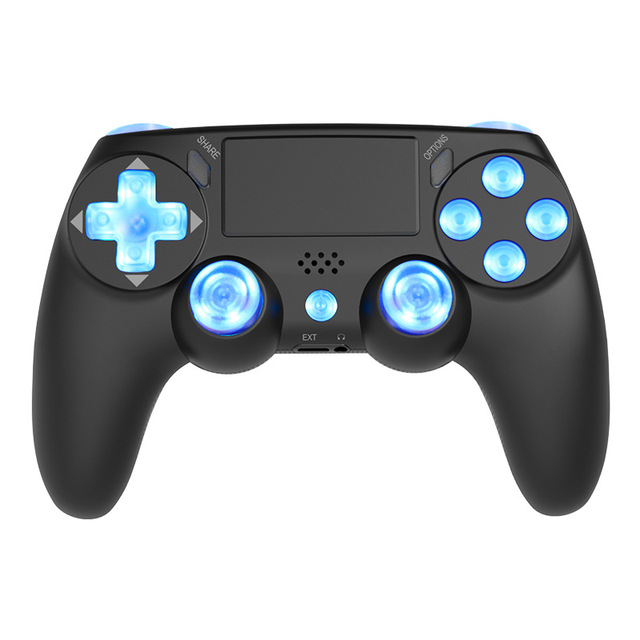 Wireless P4 Gamepad Six-Axis Gyroscope Dual Vibration RGB Light Buttons for PS4 PS3-Somatosensory Joysticks Game Controllers