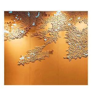 आधुनिक लक्जरी क्लासिक शैली चमड़े की नक्काशी दीवार कला आभूषण वाटरप्रूफ और घरेलू इंटीरियर सजावट के लिए फायरप्रूफ - Product Image 2