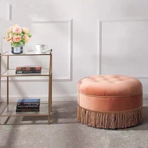 Modern Luxury Performance Velvet Ottoman Set <strong>Olive</strong> <strong>Green</strong> Accent Stool with Wood Legs Modular Design for Living Room <strong>Sofas</strong> - Product Image 4