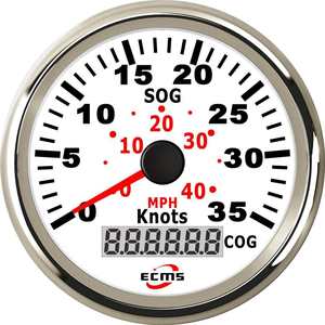 New 52mm Analog GPS Speedometer 35Knots for Yacht Boat RV Car Modification Manufactured Fuel <b>Gauge</b> Condition New - Product Image 5