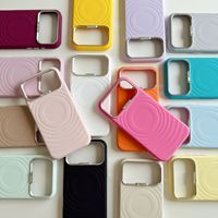 Coque de téléphone portable en silicone liquide magnétique à motif animal Flash Drill pour 18 Pro Max avec cadre de protection de l'objectif