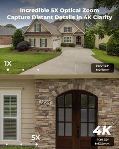Caméra de sécurité PoE 4K 8MP pour extérieur P437, surveillance domestique, zoom optique 5X, vision nocturne, anti-vandalisme IK10, CMOS, NVR complet - Product Image 2
