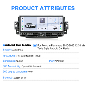 NaviHua Nuevo para Porsche Panamera 2010-2016 Pantalla Android de 12.3 Pulgadas Radio para Auto GPS Navegación Multimedia Carplay Auto Estéreo DSP - Product Image 5