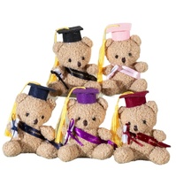 Promotion Mini Ours en Peluche de 13 cm en Coton PP pour la Journée de Remise des Diplômes, Souvenir Décoratif, Cadeau pour Étudiants