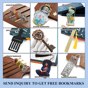 High Quality <strong>Bookmarks</strong> Custom Gold Plated <strong>Metal</strong> <strong>Bookmarks</strong> Simple Zinc Alloy Flat 3D <strong>Bookmark</strong> with Chain - Product Image 6