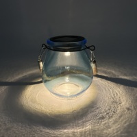 Lampes sphériques LED en verre à finition brillante, résistantes aux intempéries, à énergie solaire, bleues, style Art déco moderne, ornement