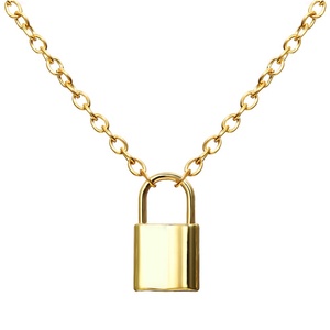 <span class=keywords><strong>Collar</strong></span> de <span class=keywords><strong>Cadena</strong></span> Punk en Color Dorado y Plateado <span class=keywords><strong>con</strong></span> <span class=keywords><strong>Candado</strong></span> para Mujeres y Hombres, <span class=keywords><strong>Collar</strong></span> <span class=keywords><strong>con</strong></span> Colgante de <span class=keywords><strong>Candado</strong></span>, Joyería - Product Image 2