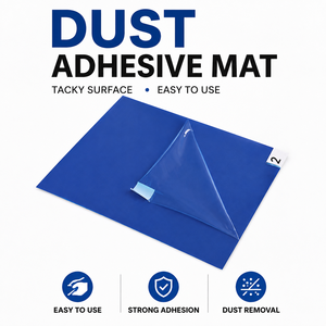Tapis adhésif anti-poussière bleu jetable pour salle blanche, antistatique, à décoller, pour laboratoire, hôpital, atelier électronique - Product Image 1