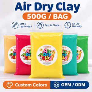 ดินเหนียวแห้งเร็วพิเศษ 500 กรัม สำหรับทำสร้อยข้อมือ ดินปั้นมหัศจรรย์ DIY ดินเหนียวสำหรับทำสไลม์ ธุรกิจสำหรับเด็ก งานศิลปะ งานฝีมือ ดินเหนียวซุปเปอร์ - Product Image 1
