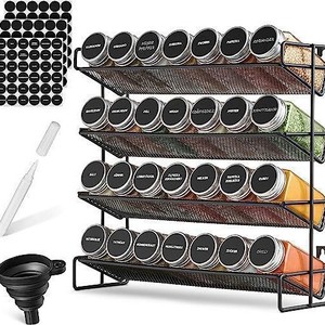<span class=keywords><strong>Scaffale</strong></span> da cucina a quattro livelli <span class=keywords><strong>nero</strong></span> multiuso transfrontaliero, organizer per bottiglie di spezie, <span class=keywords><strong>scaffale</strong></span> <span class=keywords><strong>in</strong></span> <span class=keywords><strong>ferro</strong></span> cavo per condimenti - Product Image 3