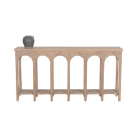 Table d'appoint de table console en bois massif récupéré arc de style shabby chic français