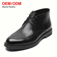 Bottes de ville pour hommes en cuir à fermeture éclair latérale, nouveau style, personnalisables avec logo, vente en gros d'usine