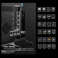 Nouveau moniteur de diffusion studio 13,3 pouces 8K 4K 12G SDI IPS à fibre optique avec haut-parleur intégré, compatible batterie V-lock pour affichage quadruple