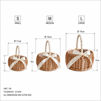 Panier à fleurs en rotin fait main, panier cadeau pour demoiselle d'honneur, panier de rangement