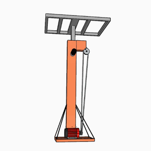 Plateforme élévatrice électrique portable télécommandée pour le levage de marchandises, petites grues pour l'installation de portes à enroulement - Product Image 3