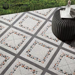 Carreaux de céramique de sol écologiques pour villa cour 600x600 Carreaux de porcelaine d'extérieur antidérapants aspect granit carré parking - Product Image 6