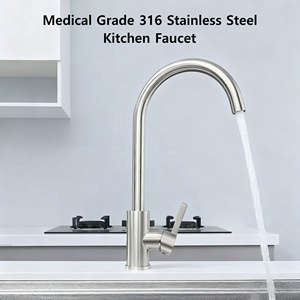High-end 316I Sus 316 in acciaio inox rubinetto da <span class=keywords><strong>cucina</strong></span> spazzolato nichel miscelatore a discesa - Product Image 3