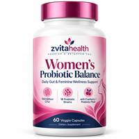 Capsules de Probiotiques pour Femmes Marque Blanche 100 Milliards d'UFC 18 Souches Prébiotiques pour la Santé et le Soutien Immunitaire