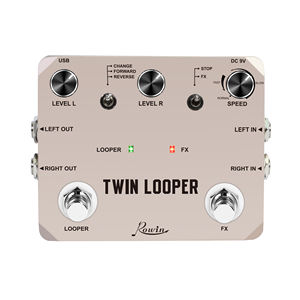 Rowin LTL-02 ikiz Looper Pedal 10 dak döngü süresi yükseltilmiş Undo <span class=keywords><strong>Redo</strong></span> çift parça döngü etkisi elektrik gitar için - Product Image 1