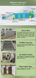 Machine de dessiccateur de ceinture de maille de grande capacité avec l'usine directement actionnée pour l'industrie alimentaire - Product Image 2