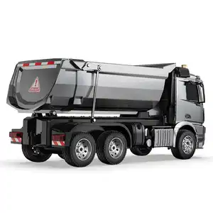 DOUBLE E baru E590-003 Remote kontrol truk sampah Dump Truck dengan pengendali jarak jauh ganda aplikasi truk sampah Dump Truck Aloi