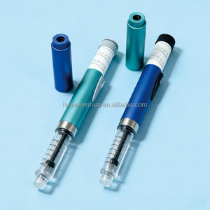 Metal Body Reusable Injection <b>Pen</b> 60IU <b>Refillable</b> Dose Adjustable Handheld Applicator <b>Pen</b> for Personal Skin Care and Home Use - Product Image 1
