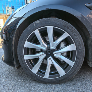 Cubierta de Rueda de <span class=keywords><strong>Coche</strong></span> Mejorada de ABS+PC de 18 Pulgadas para Tapacubos de Llanta de Tesla Model 3 19-23, Cubierta de Rueda de Rendimiento Mejorado - Product Image 4