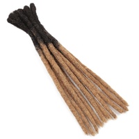 Extensions de Cheveux Dreadlocks au Crochet Afro Fait Main Tresses Crochets Cheveux Humains pour Femmes et Hommes Brun Ombré