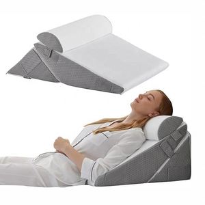 Almohada Triangular Ajustable de Espuma Viscoelástica para Dormir, Ideal para Recuperación Postoperatoria, Reflujo Ácido y Ronquidos - Product Image 1