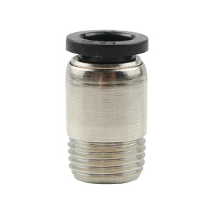 Connecteur Li yuan Mini Poc en cuivre nickelé avec filetage interne et externe pour système pneumatique - Product Image 2