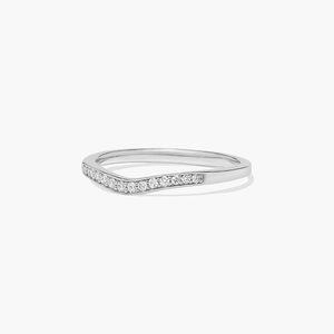 Anillo Curvo de Diamante Moissanite, Diseño Elegante y Único para Bodas, Fiestas, Ocasiones Especiales y Accesorios de Moda - Product Image 3