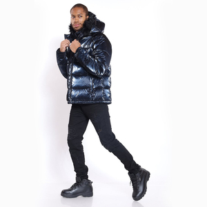 Chaqueta <span class=keywords><strong>de</strong></span> plumón negra brillante DiZNEW, chaqueta con cinta, chaqueta con vapor, chaqueta personalizada para hombre con letras, chaqueta <span class=keywords><strong>de</strong></span> talla grande del <span class=keywords><strong>Paris</strong></span> <span class=keywords><strong>Saint</strong></span> <span class=keywords><strong>Germain</strong></span> - Product Image 2