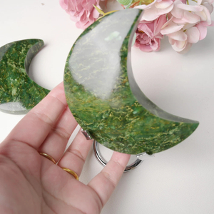 คริสตัลโฮลาขายส่ง คุณภาพสูง ขัดเงา สไตล์โบฮีเมียน มรกต คริสตัลบำบัดรูปพระจันทร์ ของที่ระลึกแฟชั่นทันสมัย ของขวัญดิจิทัล - Product Image 4