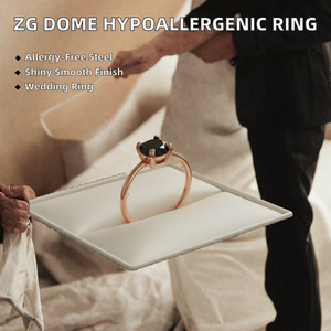 Rose Gold Plated Stainless Steel <b>Ring</b> <b>Black</b> Round Stone Claw Setting <b>Mens</b> <b>Wedding</b> Band Jewelry <b>RING</b> - Product Image 2