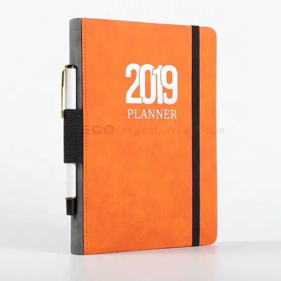 İspanyol planlayıcısı gündem 2024, ücretsiz promosyon günlüğü, hediye kullanımı ve ciltli tarzı ofis dizüstü deri kitap